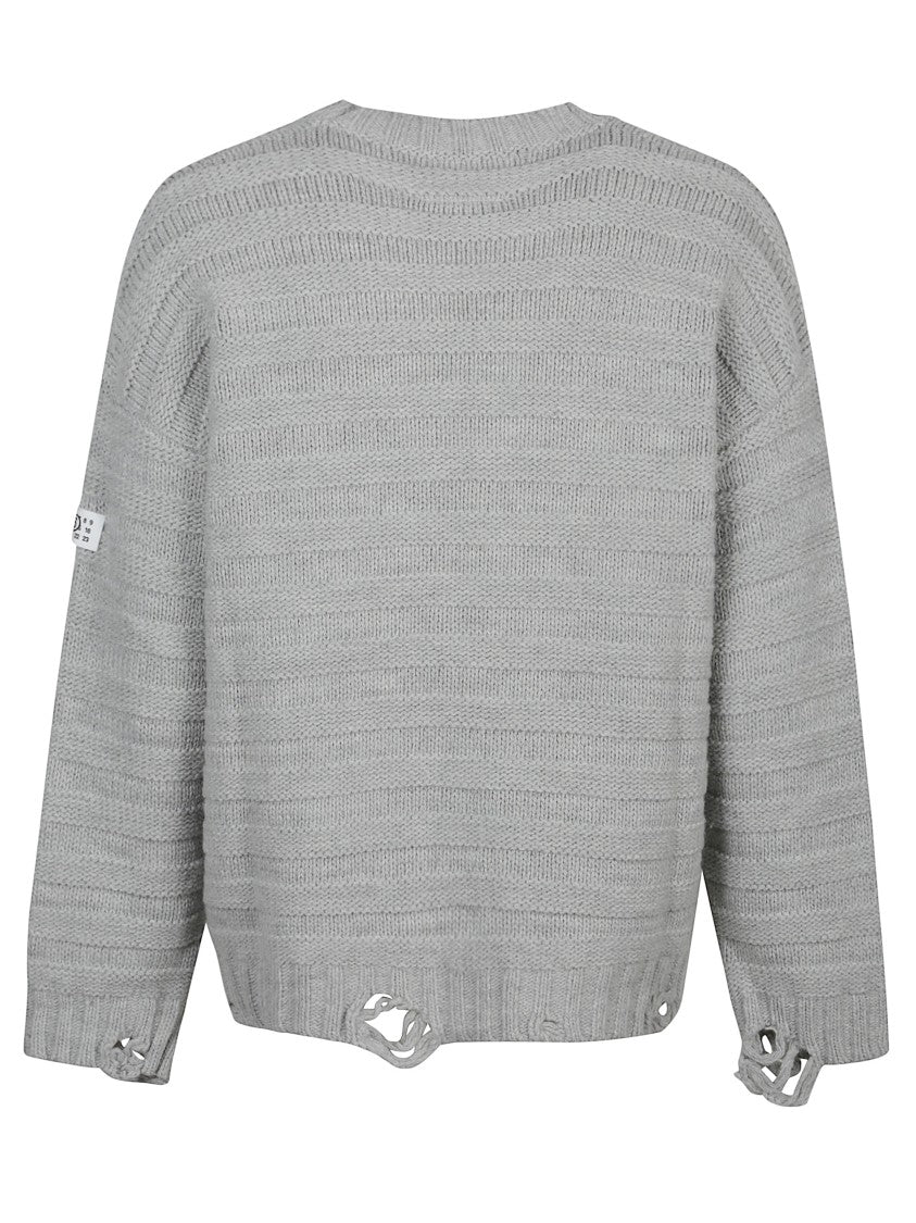 Mm6 By Maison Margiela Open Sweater With Logo