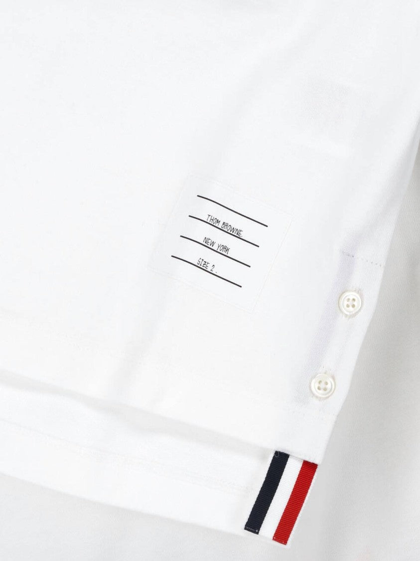 Thom Browne White Classic Crew Neck Cotton T-Shirt