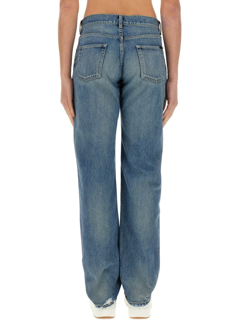 Saint Laurent Regular Fit Straight Leg Jeans
