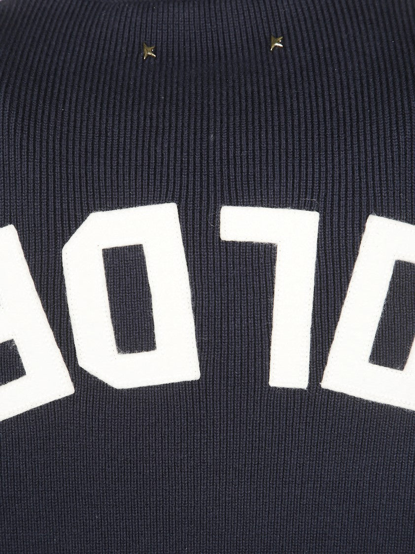 Golden Goose Knit Crew Neck Cotton With Logo