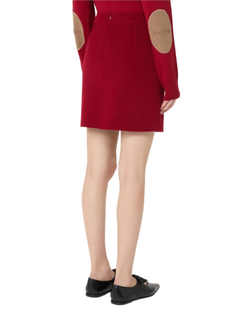 Max Mara Handcrafted Mini Skirt In Pure Wool