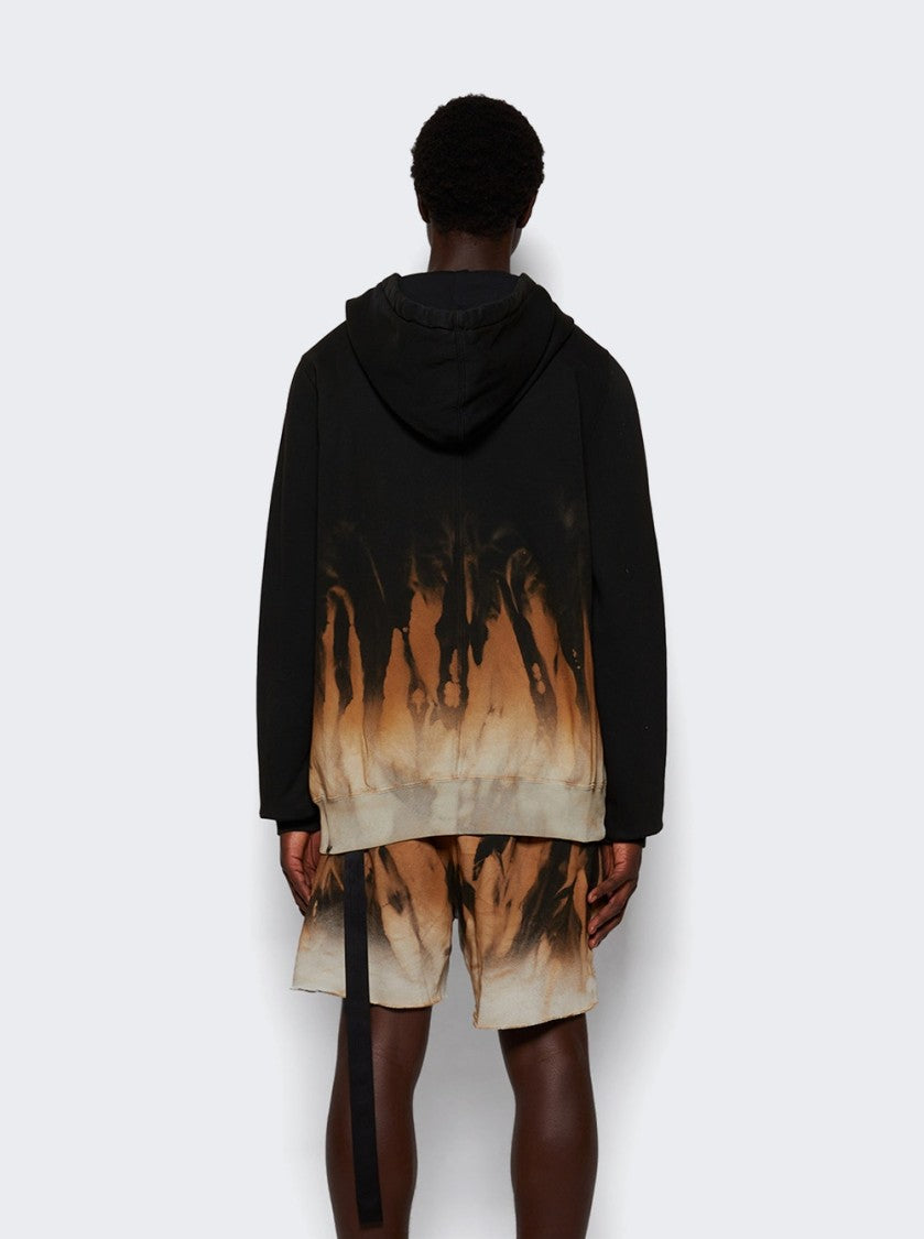 Drkshdw By Rick Owens Oversized Hoodie Black And Terra