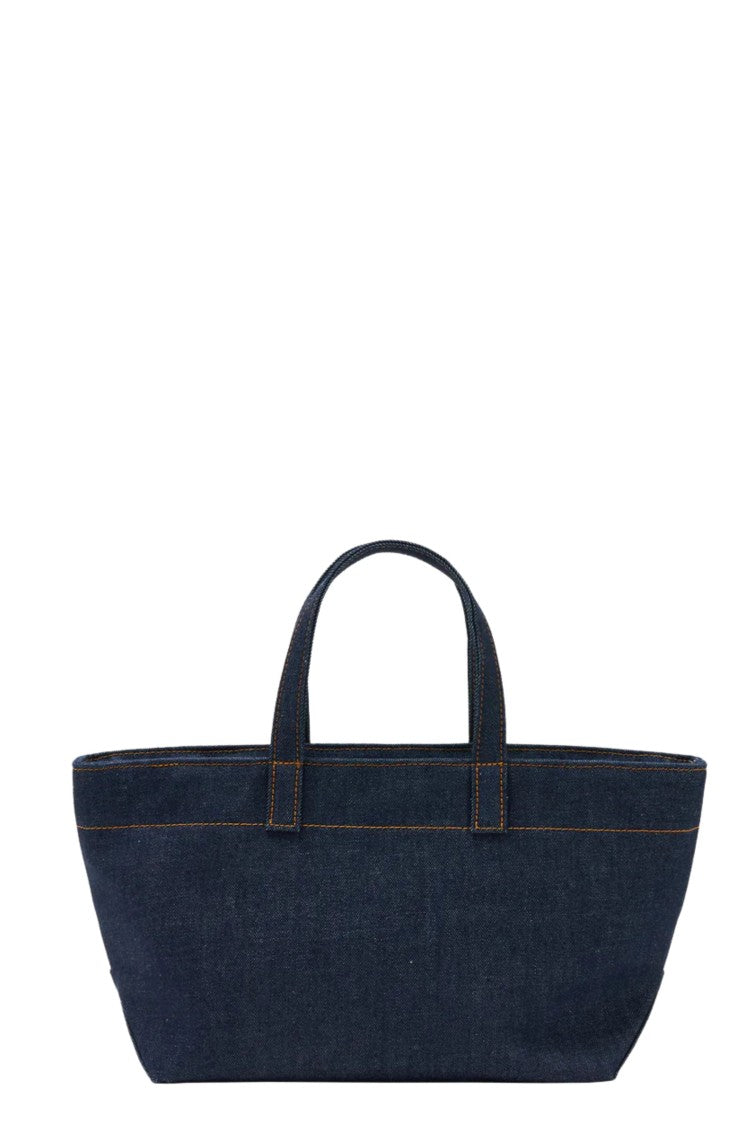 A.P.C. Indigo Le Drummer Toile Embroidered Denim Tote Bag