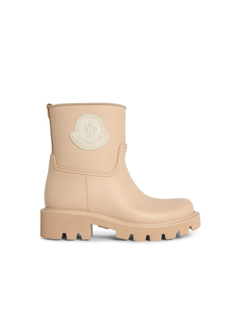 Moncler 'Kickstream' Beige Sand Pvc Rain Boots