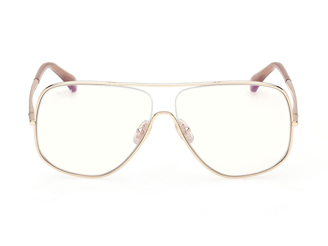 Max Mara Gold Mm5222-B Geometric Aviator Double Bridge Sunglasses