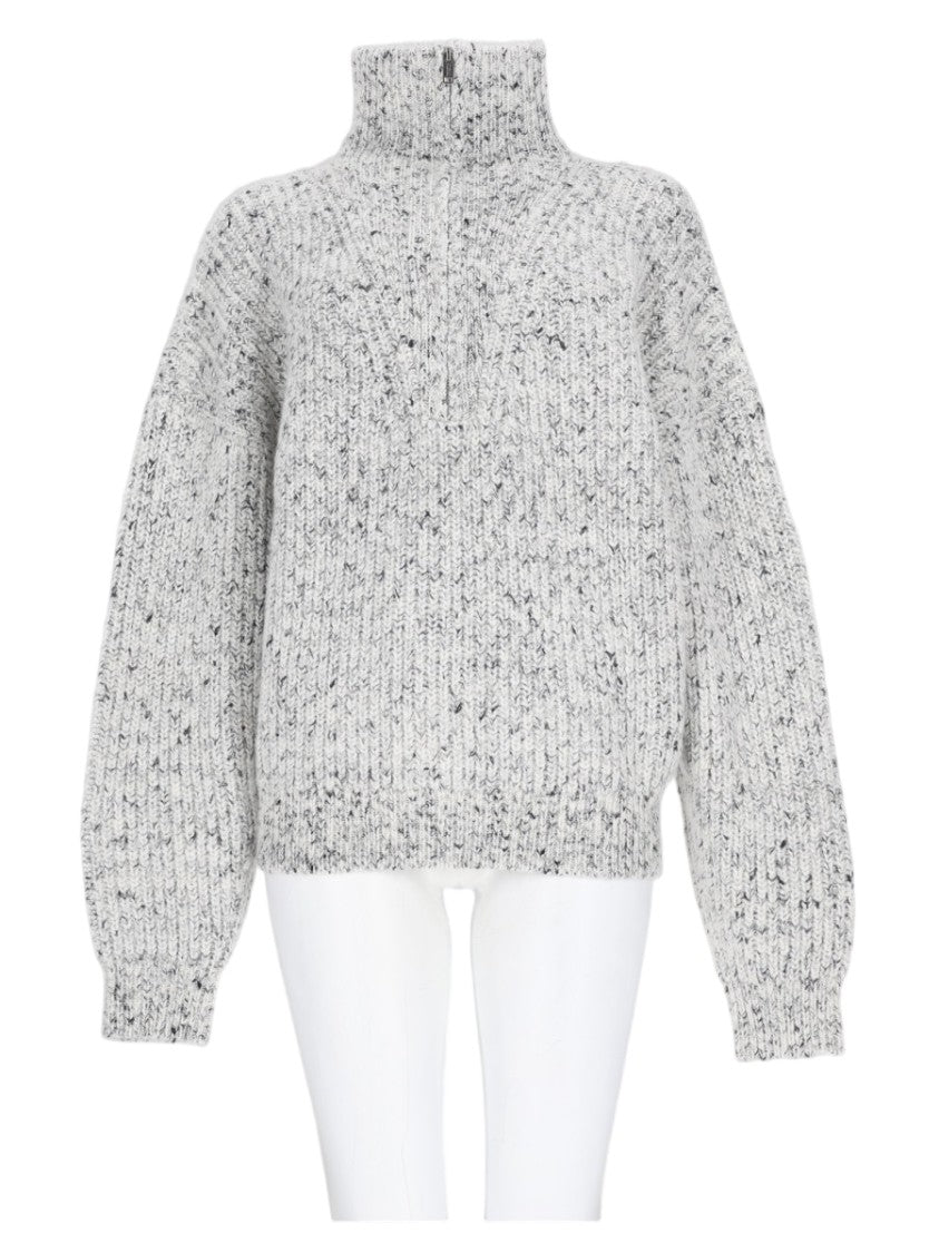 Isabel Marant Étoile Chunky Knit Sweater With High Turtleneck And Ribbed Texture
