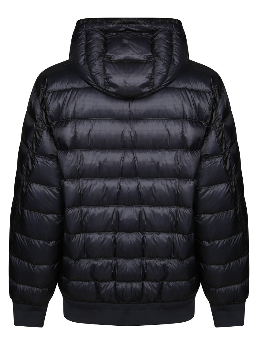 C.P. Company Quilted Padded Medium Jacket With Glossy Finish And Hood