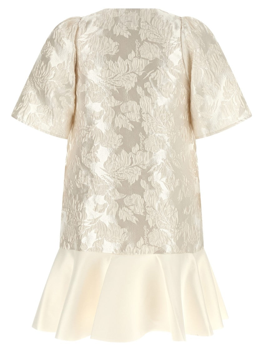 Ganni 'Satin Cloque' Mini Dress