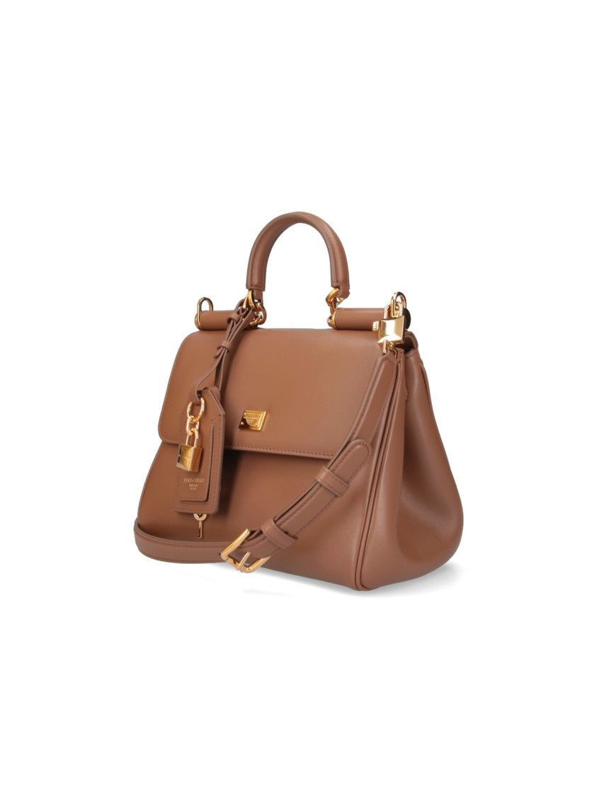 Dolce & Gabbana Brown My Sicily Leather Shoulder Bag