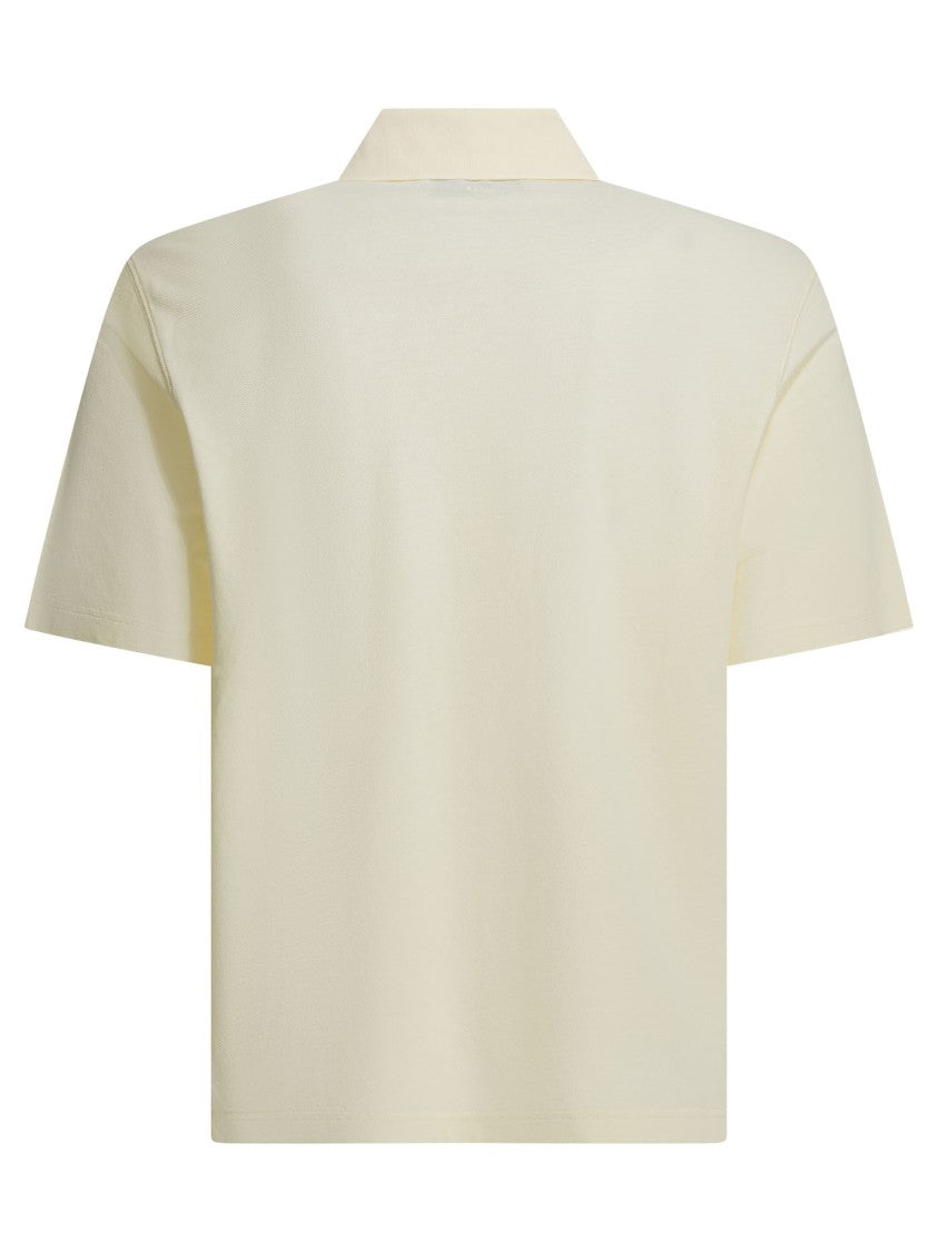 Ami Paris Minimalist Short-Sleeve Polo Shirt With Heart Emblem