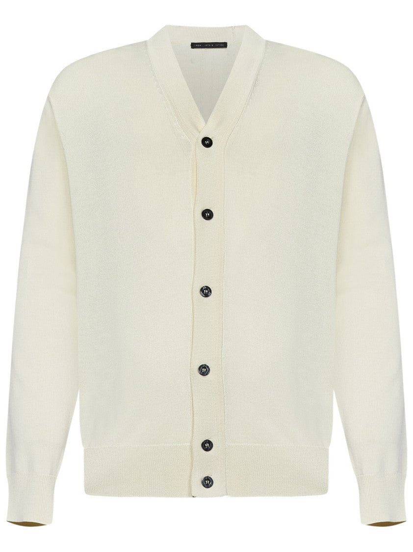Low Brand V-Neck Cardigan With Intricate Intarsia Detail