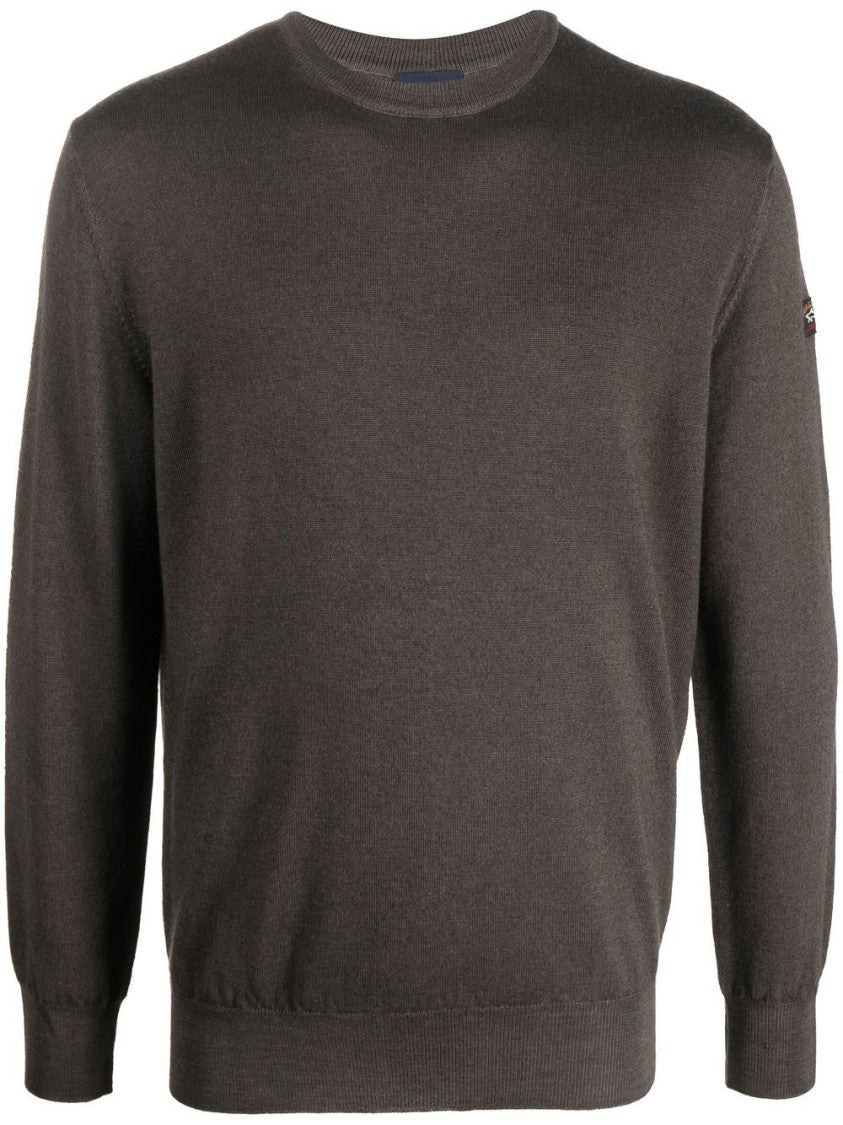 Paul & Shark Crew Neck Sweater In Extra-Fine Merino Wool