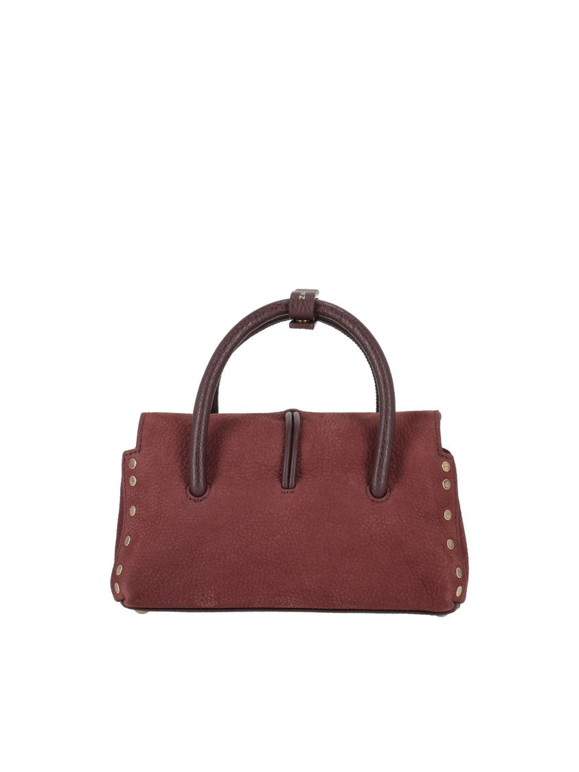 Zanellato Srl Burgundy Dotta Jones Nubuck Leather Shoulder Bag