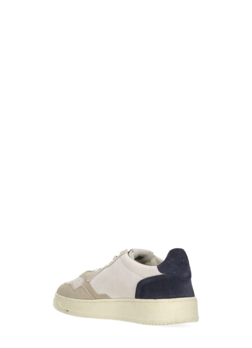 Autry Ivory Suede Leather Sneakers