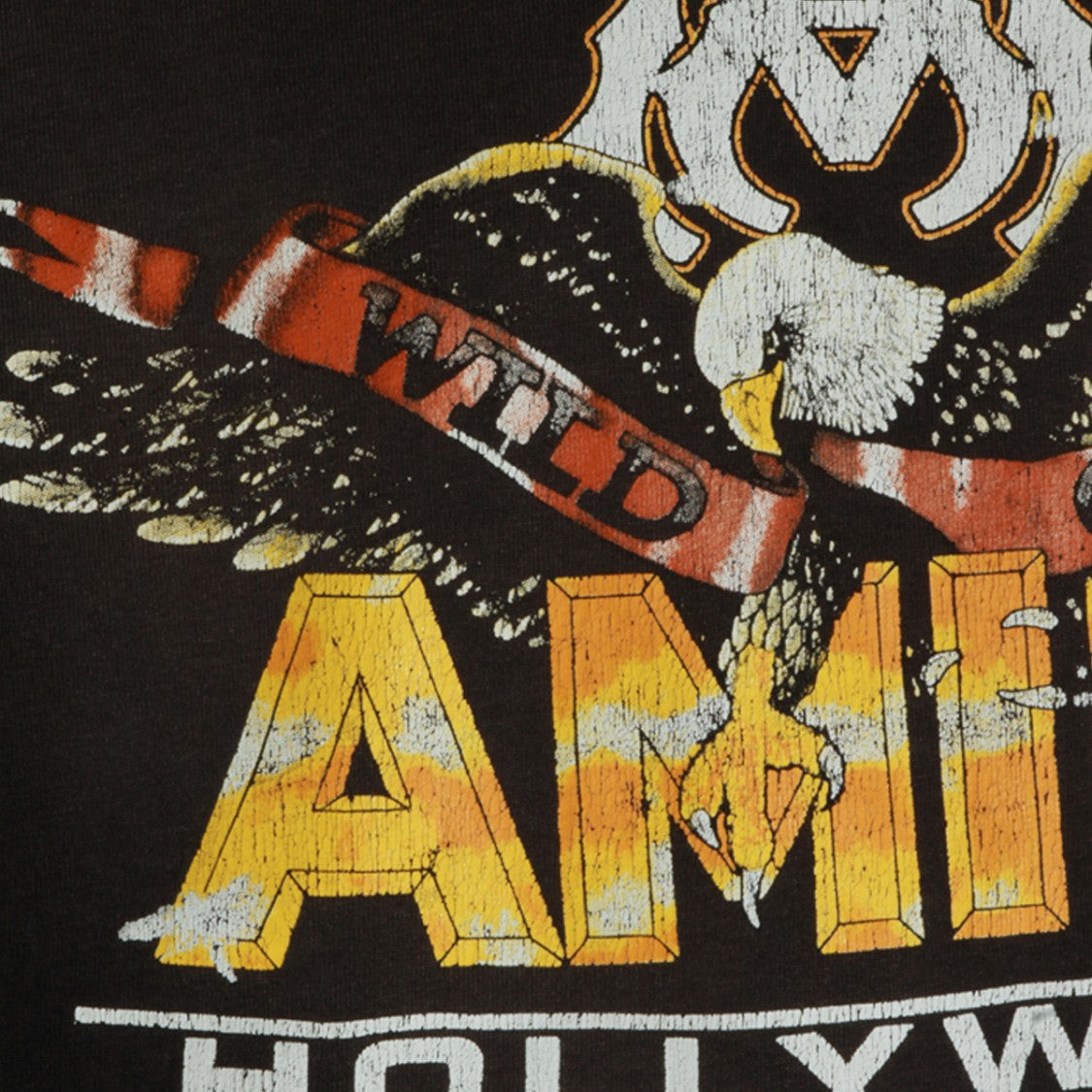 Amiri Oversized Black Graphic Print T-Shirt With Eagle Design