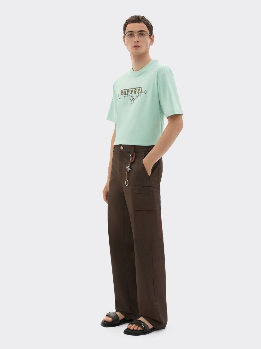 Ferrari Pastel Green Graphic Print T-Shirt