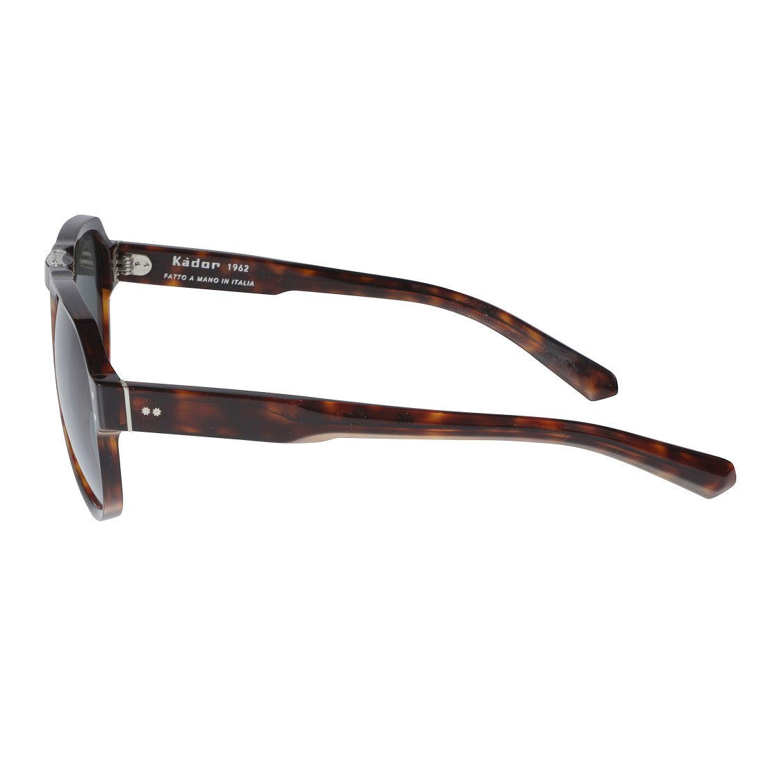 Kador Pilot Flag/N Aviator-Inspired Tortiose Shell Sunglasses With Metallic Accents