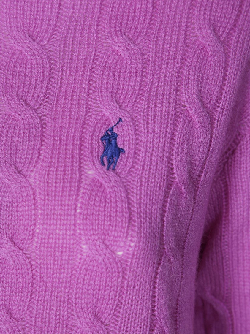 Polo Ralph Lauren Kimberly Cable-Knit V-Neck Sweater