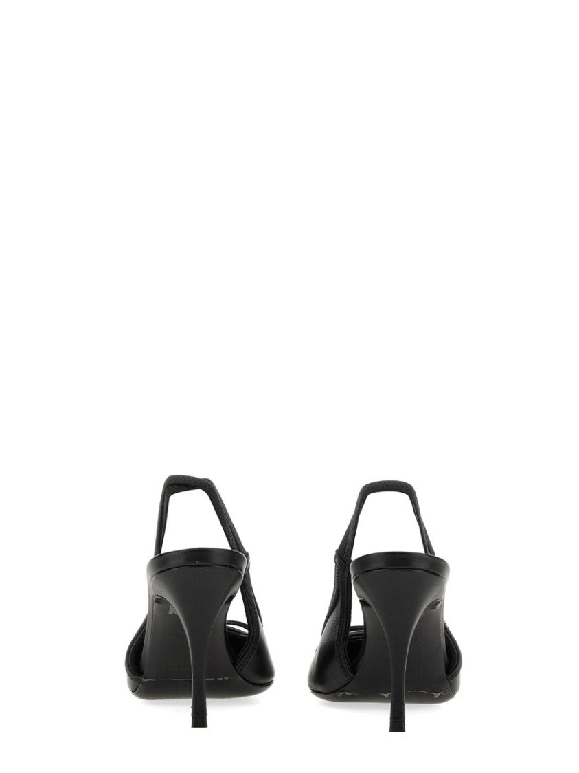 Diesel D-Venus Sb Leather Metallic Buckle Pumps