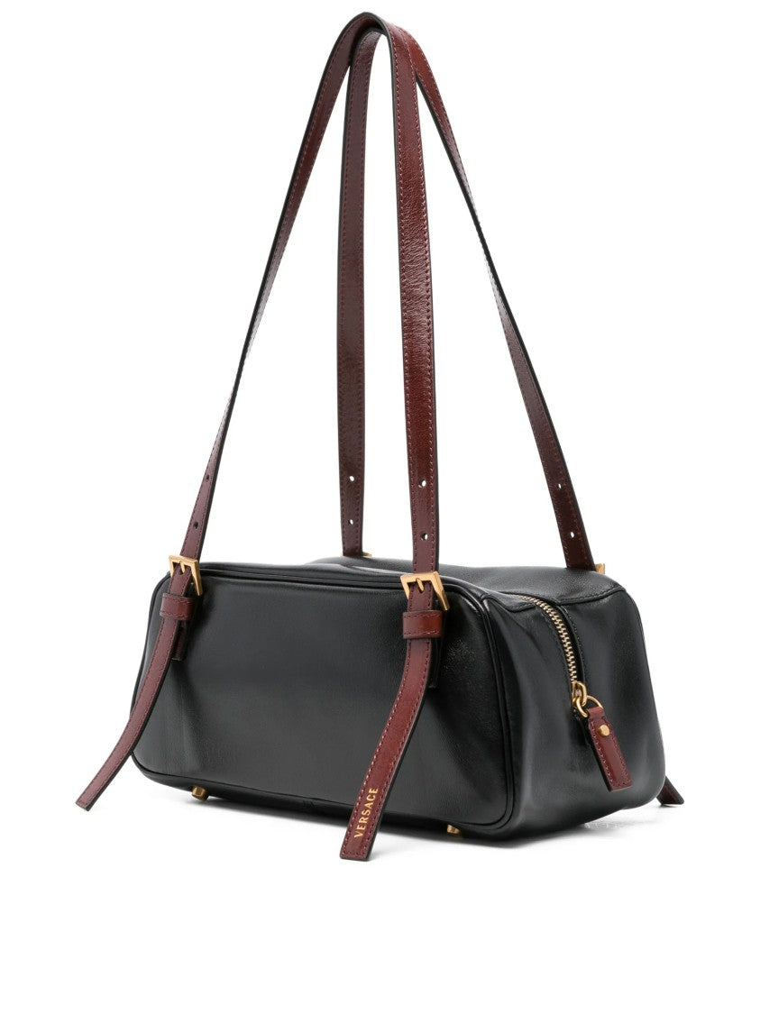 Versace Black Small Rectangular Calf Leather Bag