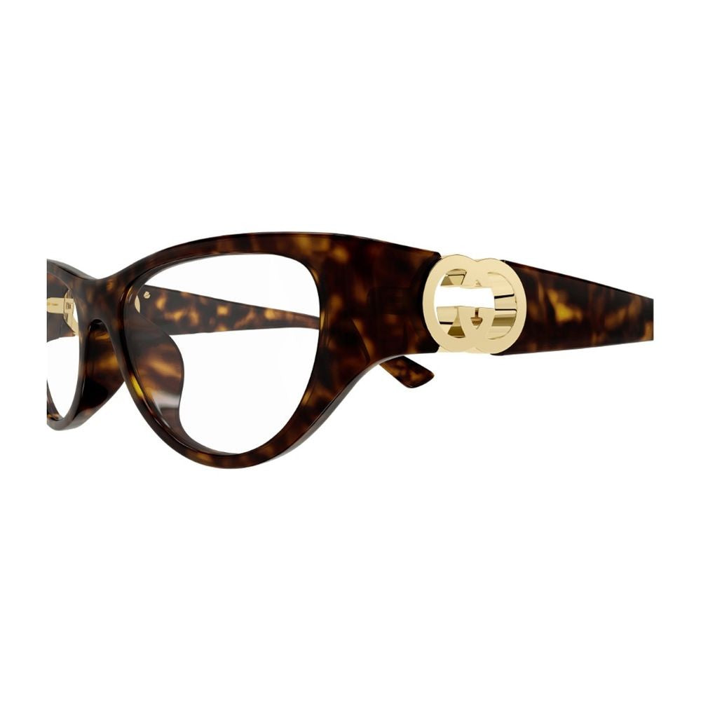 Gucci Gg1825o Emblem Line Cat-Eye Havana Optical Frame