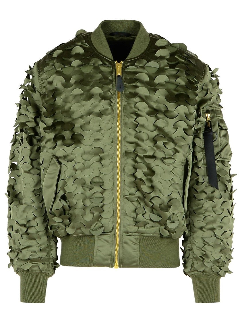 Alpha Industries Ulcans' Green Nylon Bomber Jacket