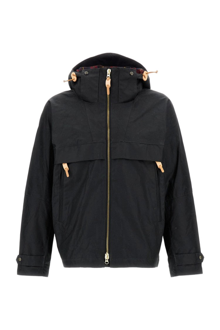 Manifattura Ceccarelli Black Water-Repellent Waxed Cotton Trekking Jacket
