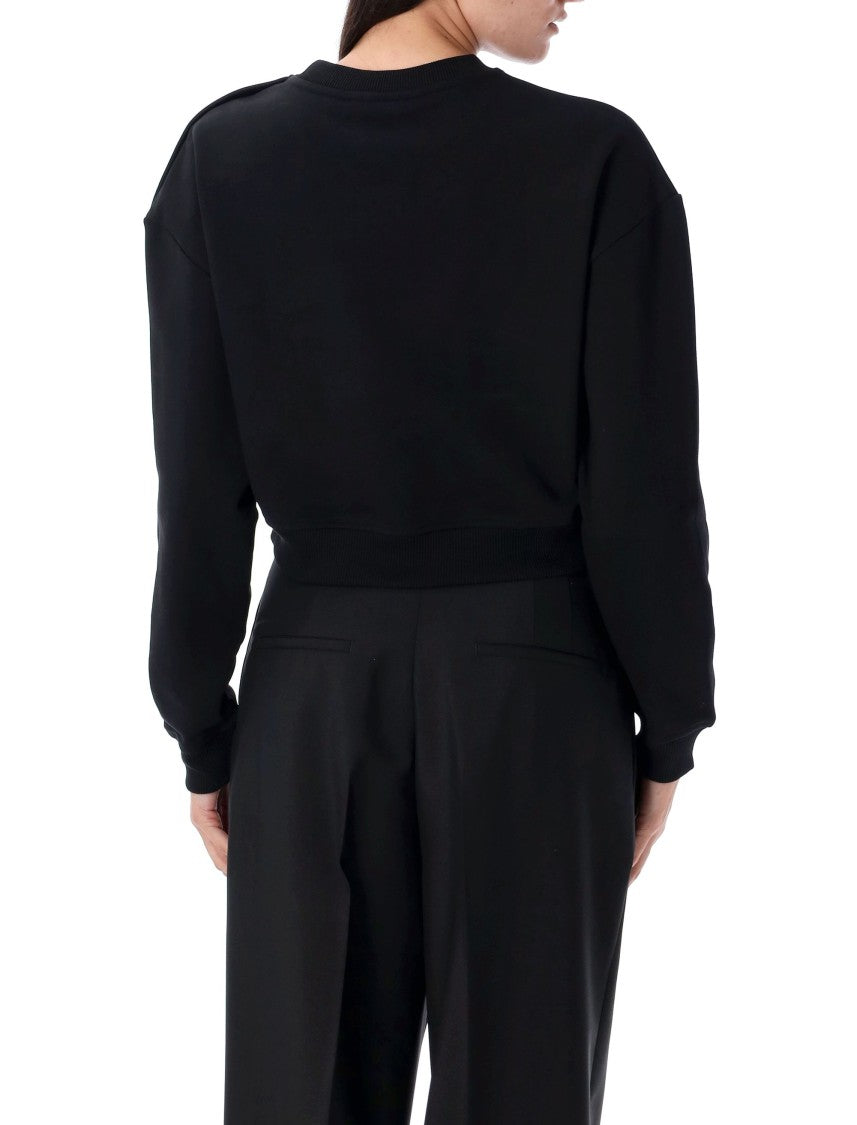 Balmain 3 Btn Crewn Neck Fleece Sweatshirt