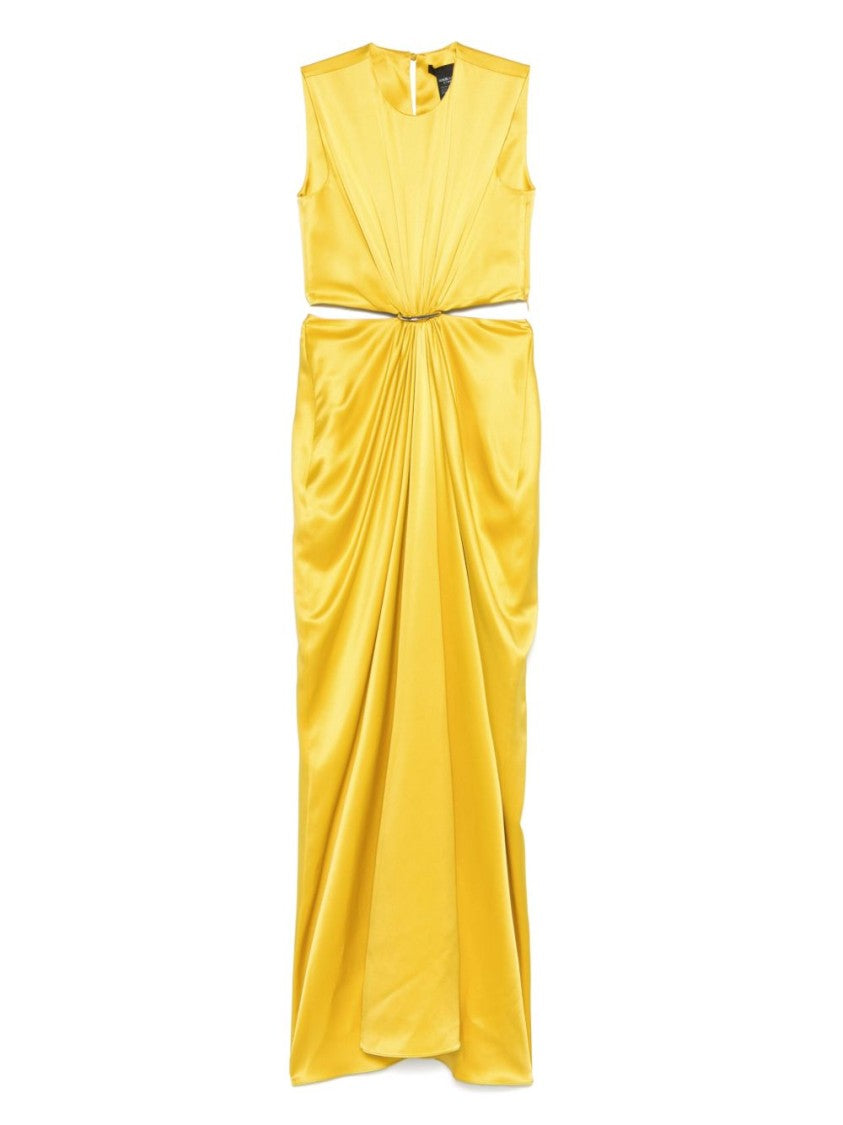 Max Mara Sleeveless Yellow Silk Panaro Dress