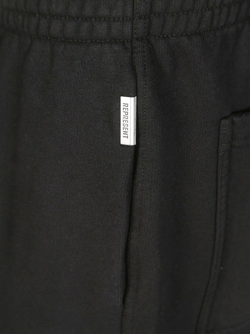 Represent Relaxed Black Jogger Pants With Logo Detail