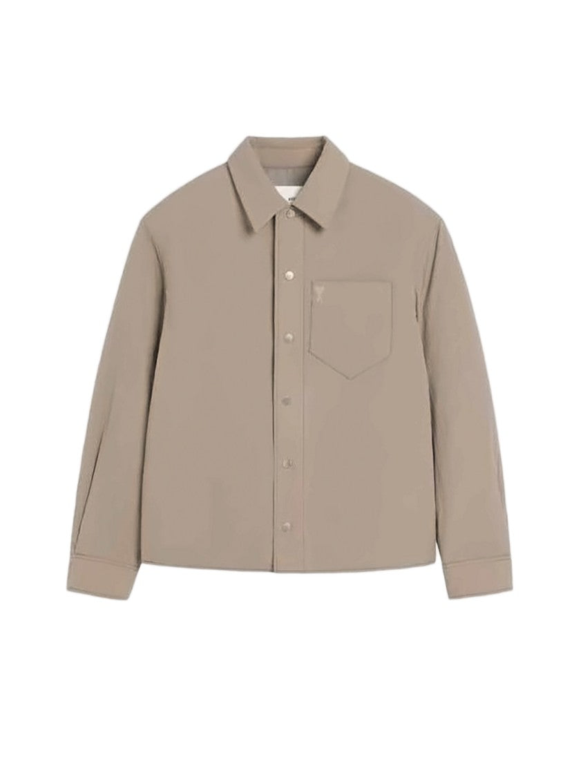 Ami Paris Minimalist Button-Up Jacket With Classic Collar