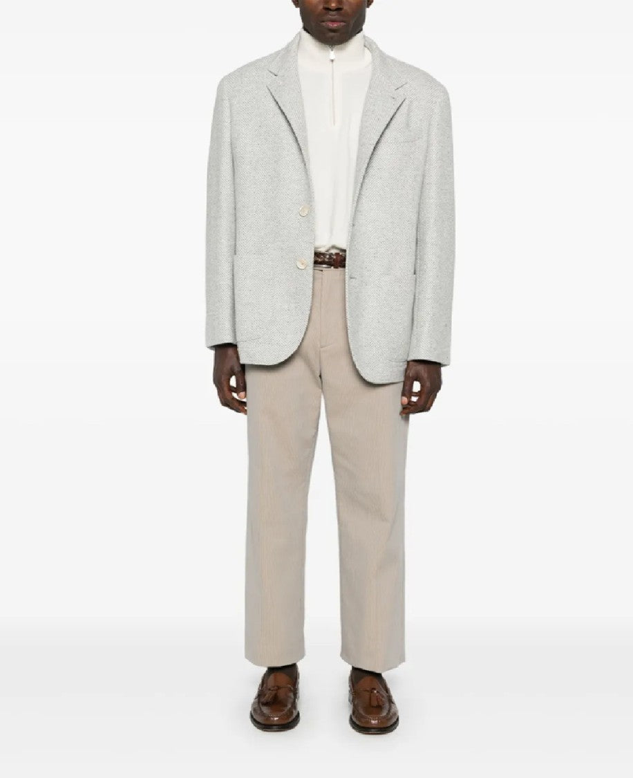Brunello Cucinelli Half-Zip Knitwear Top With Smooth Texture