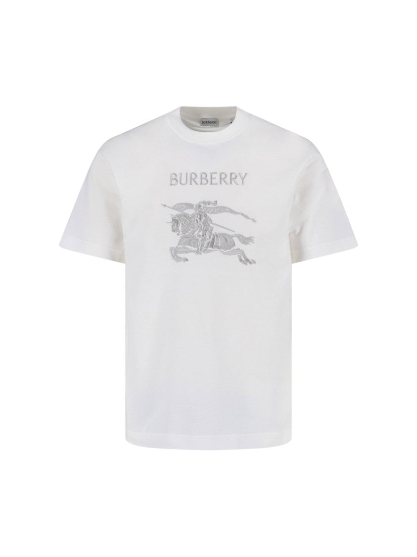 Burberry "Ekd" T-Shirt In White Cotton