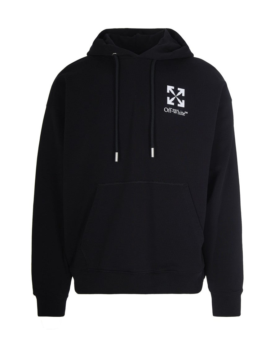 Off-White Small Arrow Skate Hoodie In Black/White