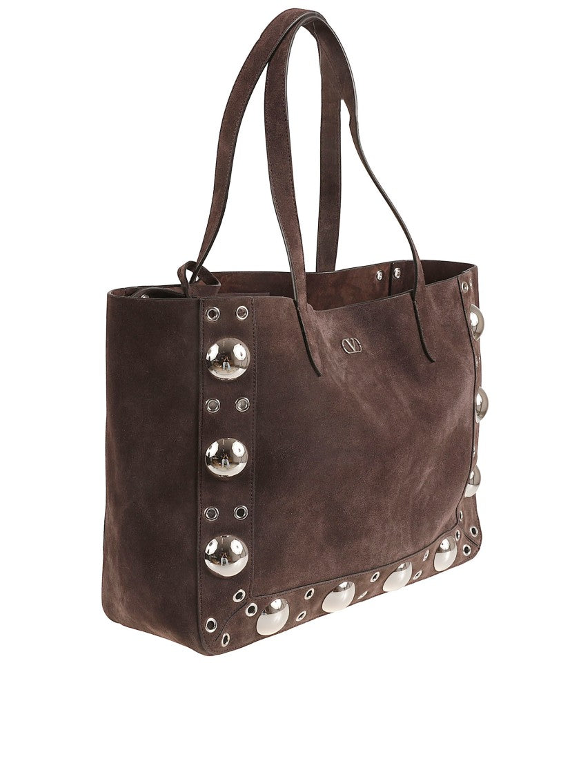 Valentino Garavani Structured Suede Tote Bag