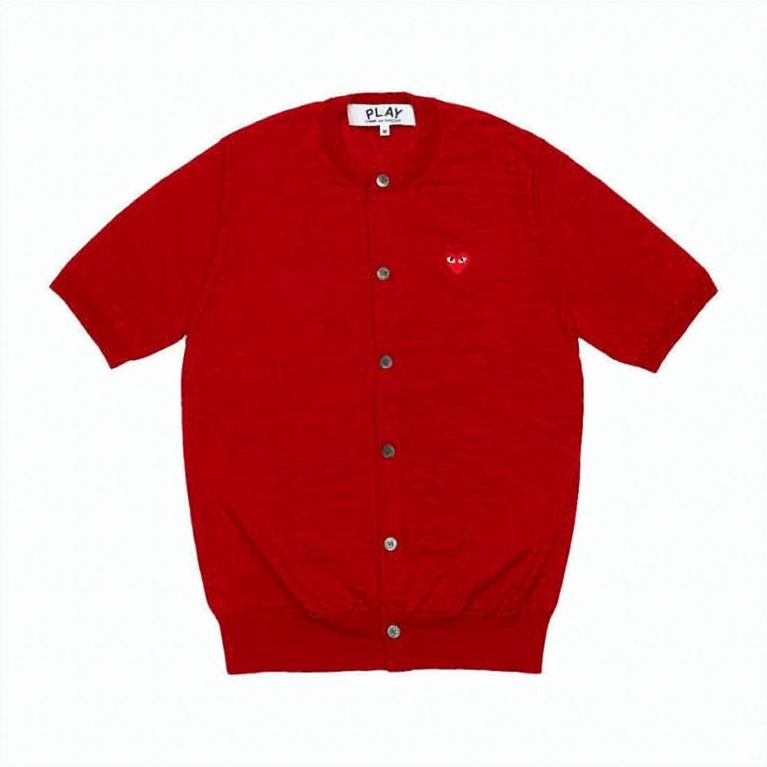 Comme Des Garçons Cardigan Sweater With Embroidered Heart Detail