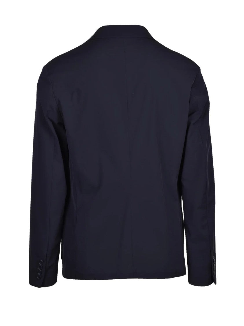Armani Exchange Lightweight Stretch Nylon Blazer With Notched Lapel