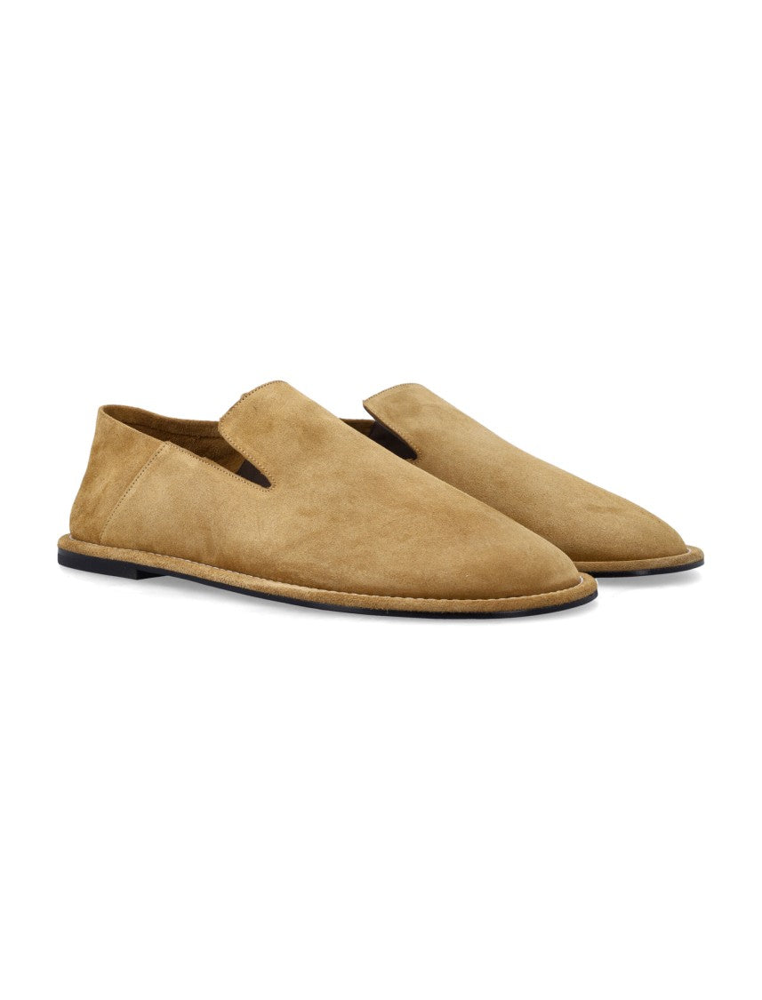 Ami Paris Suede Leather Flat Slippers