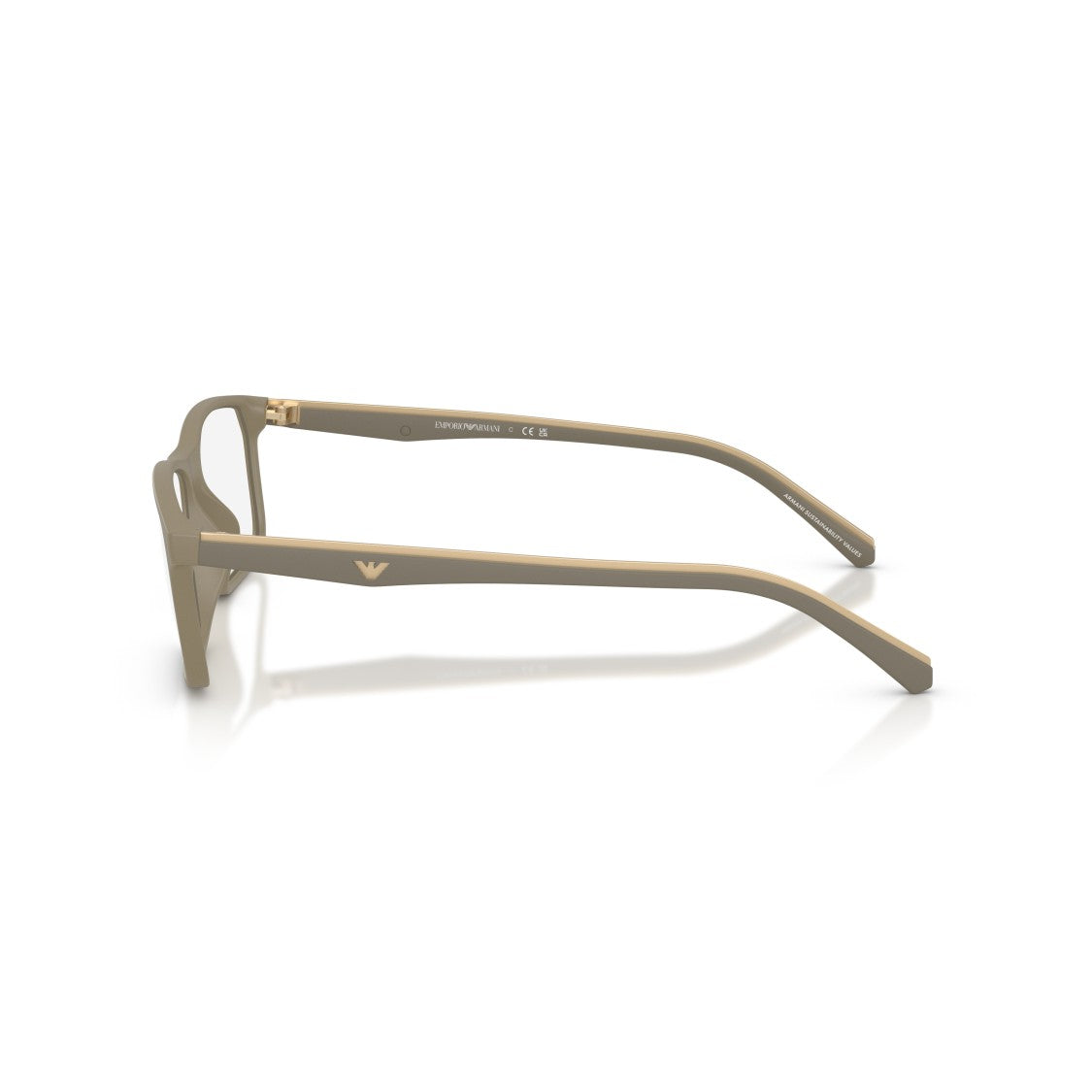 Emporio Armani 0Ea3266u Matte Finish Rectangular Eyeglasses With Subtle Logo Detail