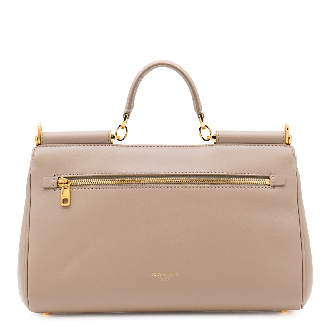 Dolce & Gabbana Beige Leather My Sicily Top Handle Bag