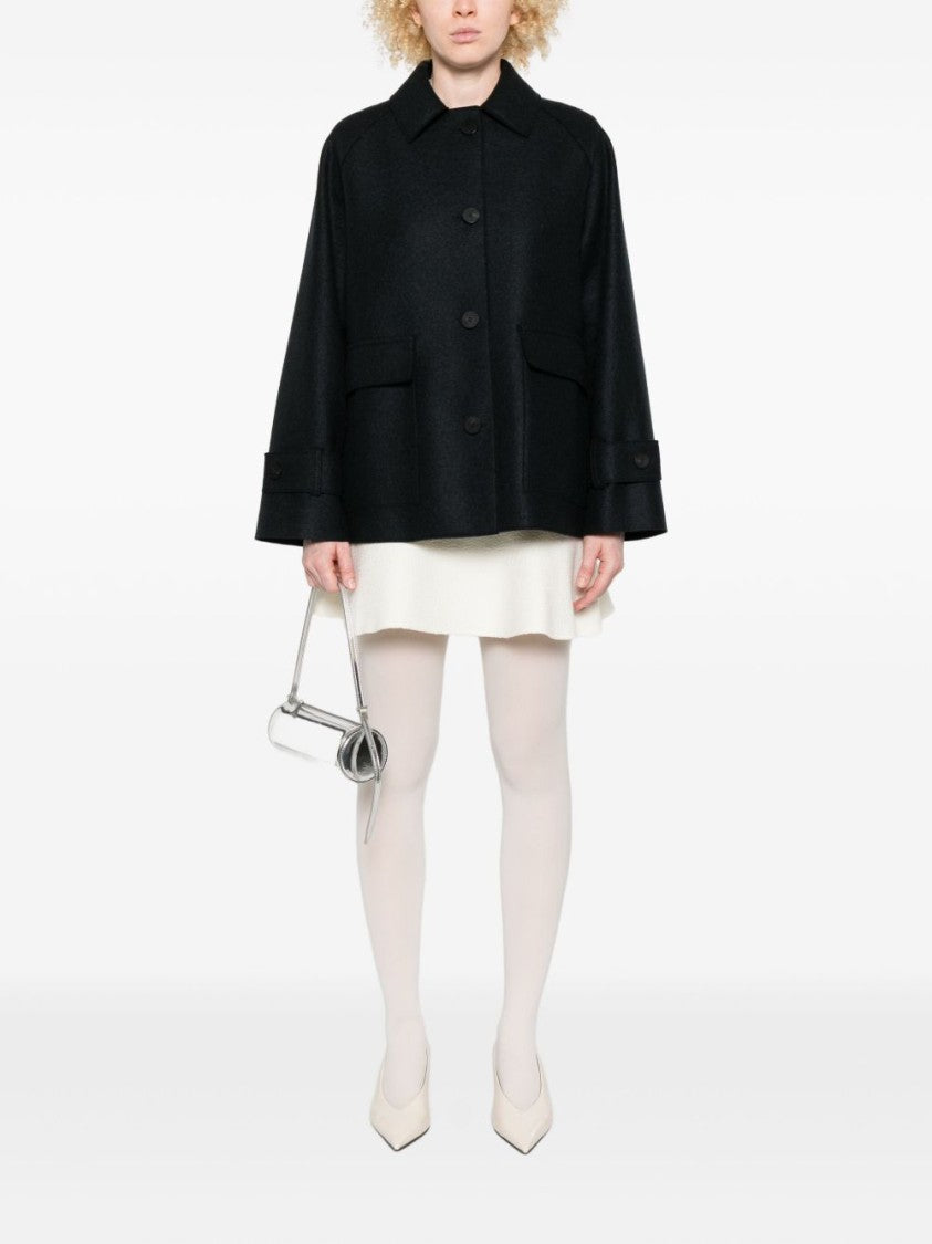 Harris Wharf London Short Structured Coat With Classic Collar