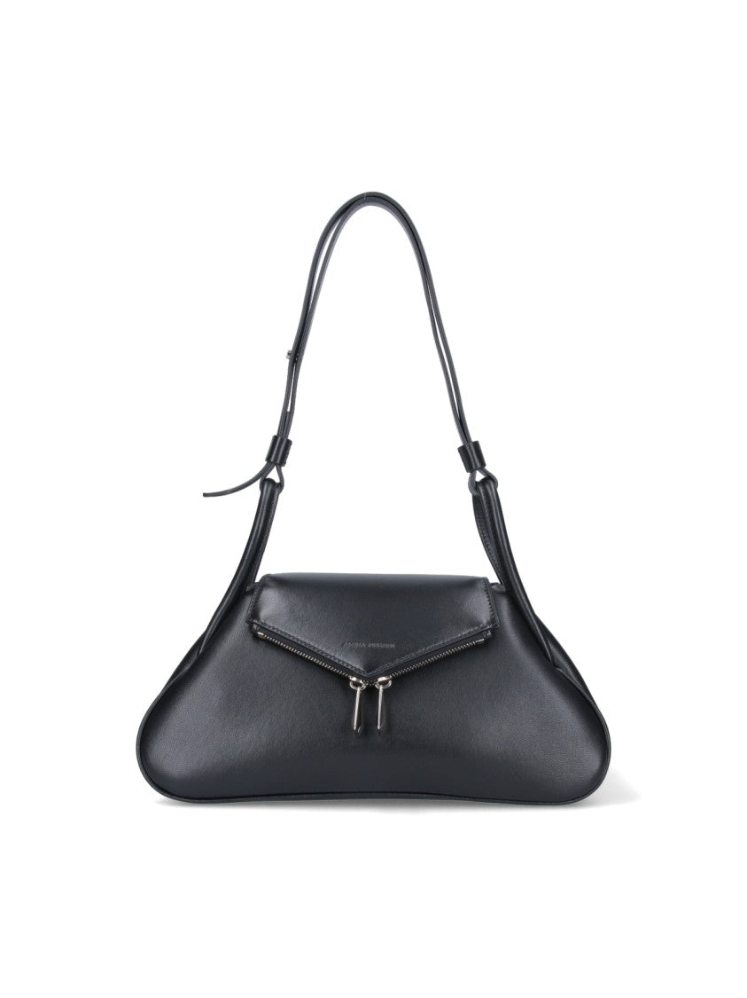 Amina Muaddi "Gemini" Shoulder Bag – Black