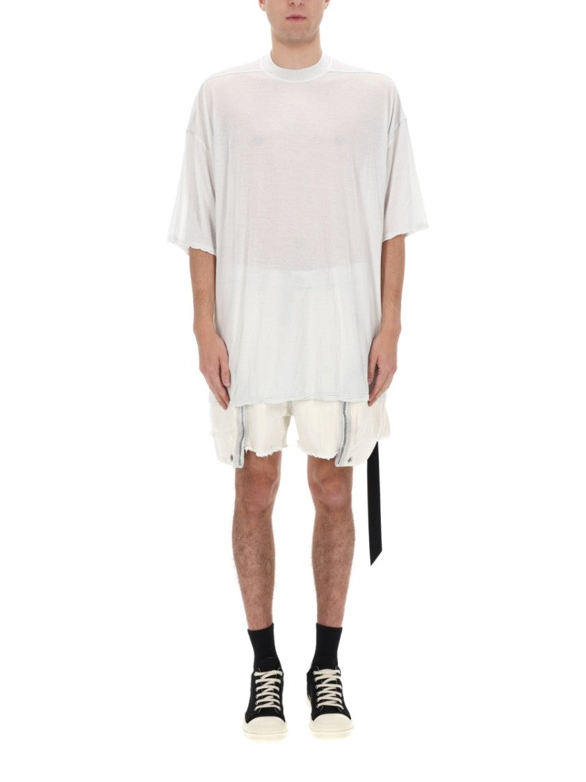 Drkshdw By Rick Owens Tommy T Lightweight Cotton Asymmetrical T-Shirt
