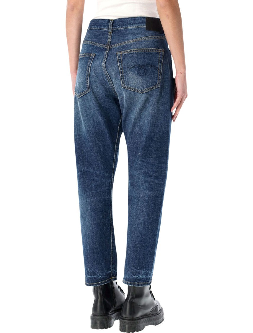 R13 Crossover High Waisted Straight Jeans