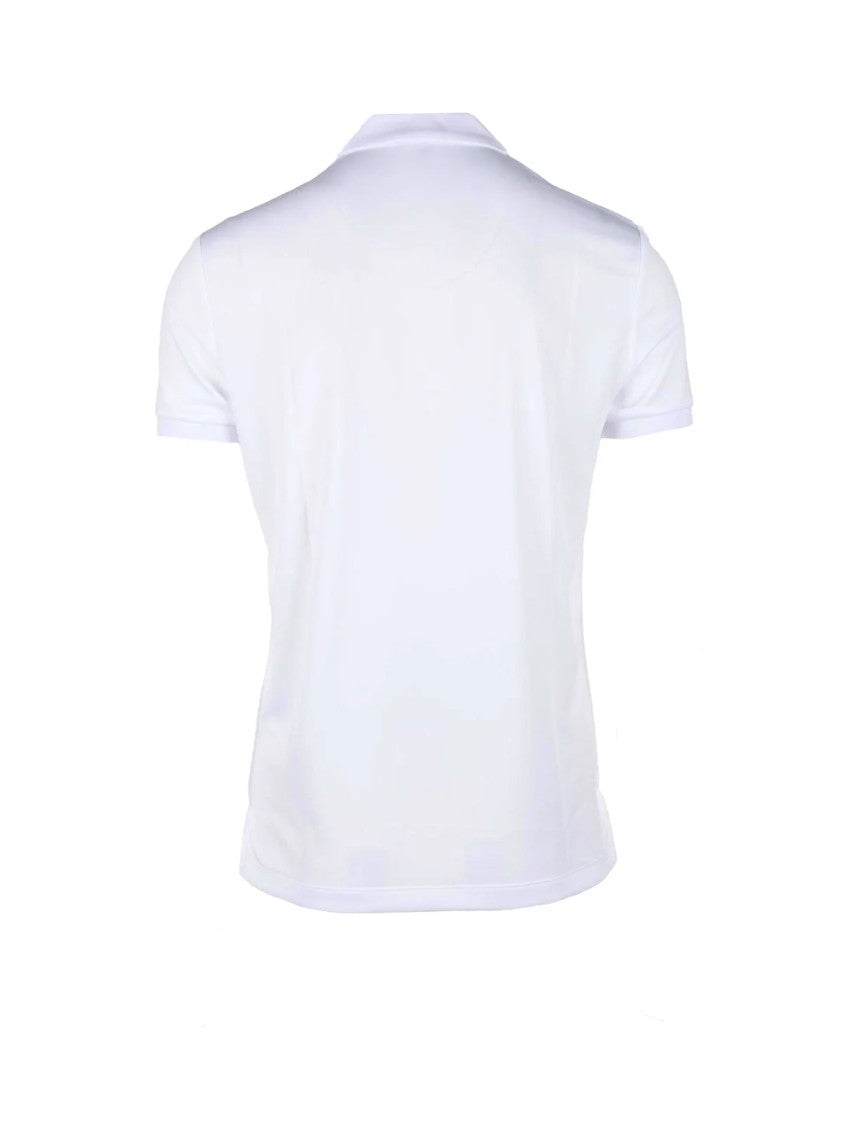 Bikkembergs White Polyester Striped Polo Shirt