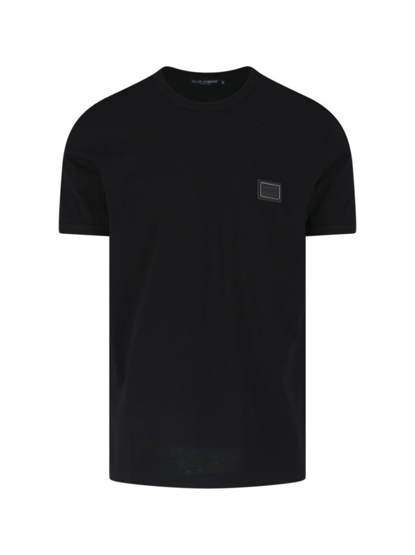 Dolce & Gabbana Classic Crew Neck T-Shirt With Metal Logo Tag