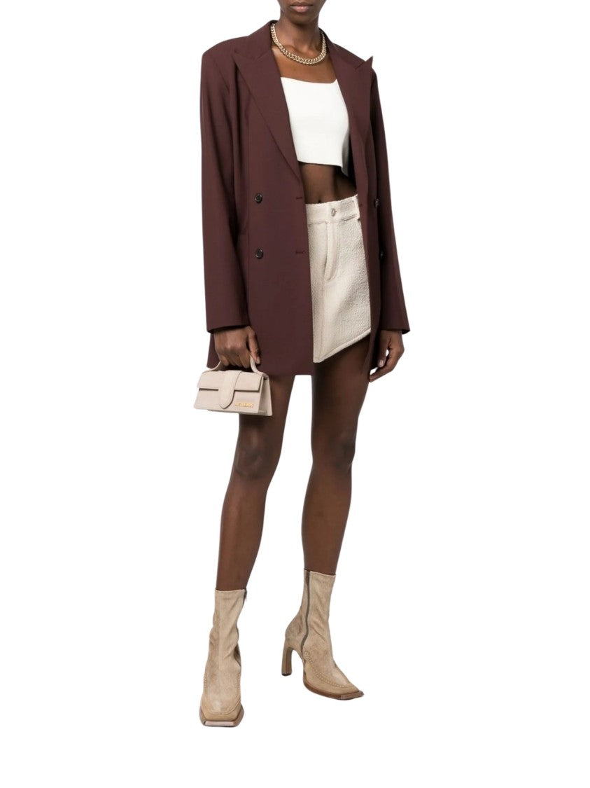 Jacquemus Beige Leather Structured Le Bambino Tote Bag