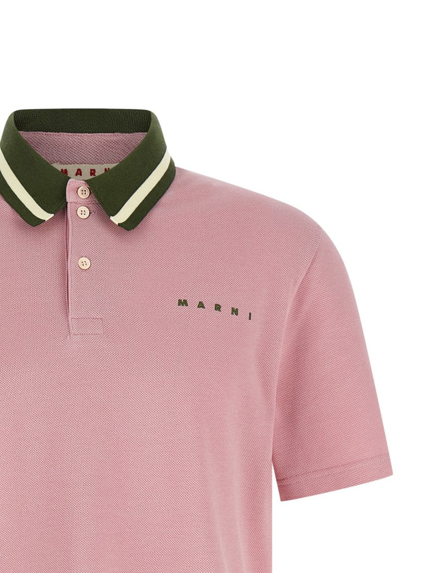 Marni Piqué Cotton Polo Shirt