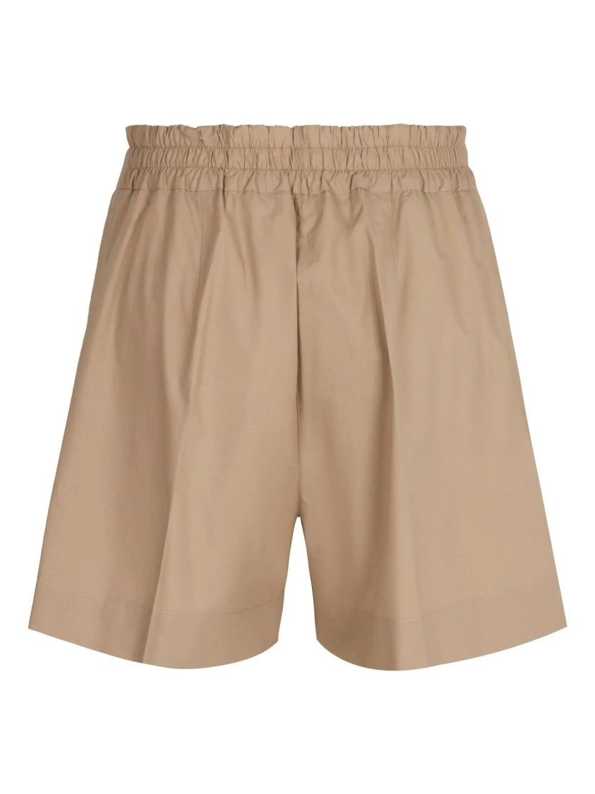 P.A.R.O.S.H. Brown High Waisted Cotton Tie Shorts
