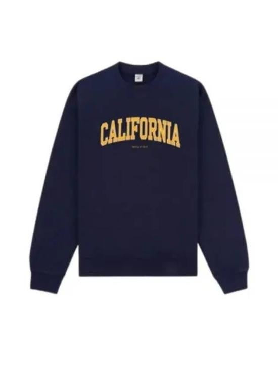 Sporty And Rich Long-Sleeved Cotton Sweatshirt With Collegiate Print